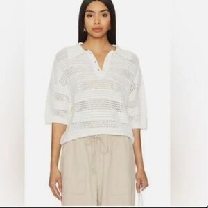 STITCHES & STRIPES TAYLIN POLO IN CHALK COLOR WOMENS SIZE XL NWOT